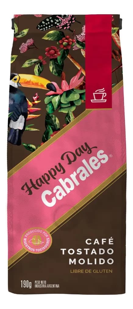 Café tostado molido Cabrales Happy Day x190g