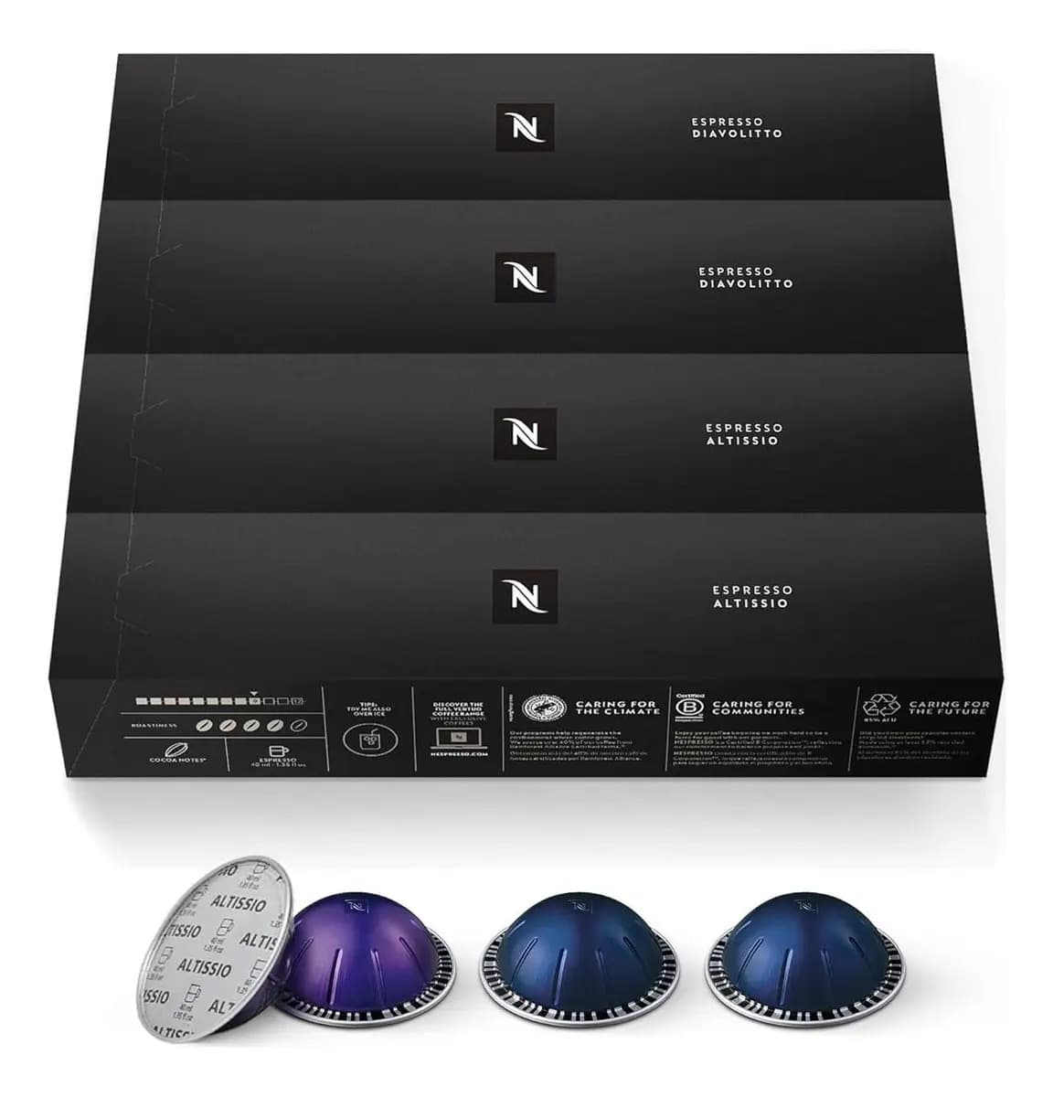 Cápsulas Nespresso Vertuo 40 Variedad Espresso Bold