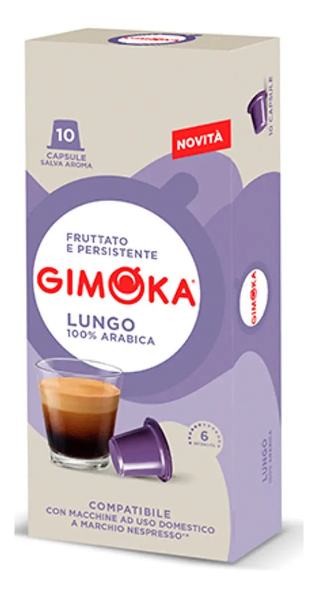 10 Cápsulas Gimoka Lungo Nespresso Compatibles