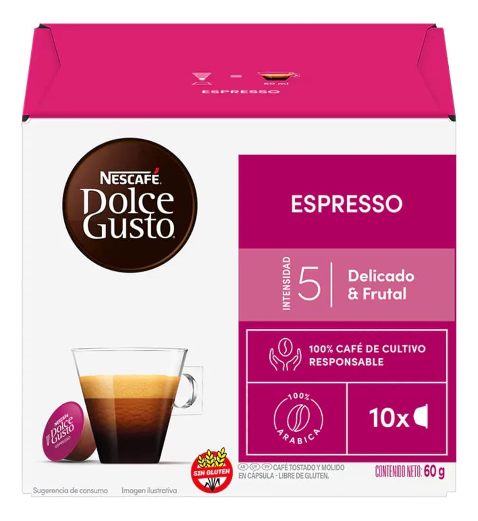 Capsulas Nescafé Dolce Gusto Espresso X10 Unidades